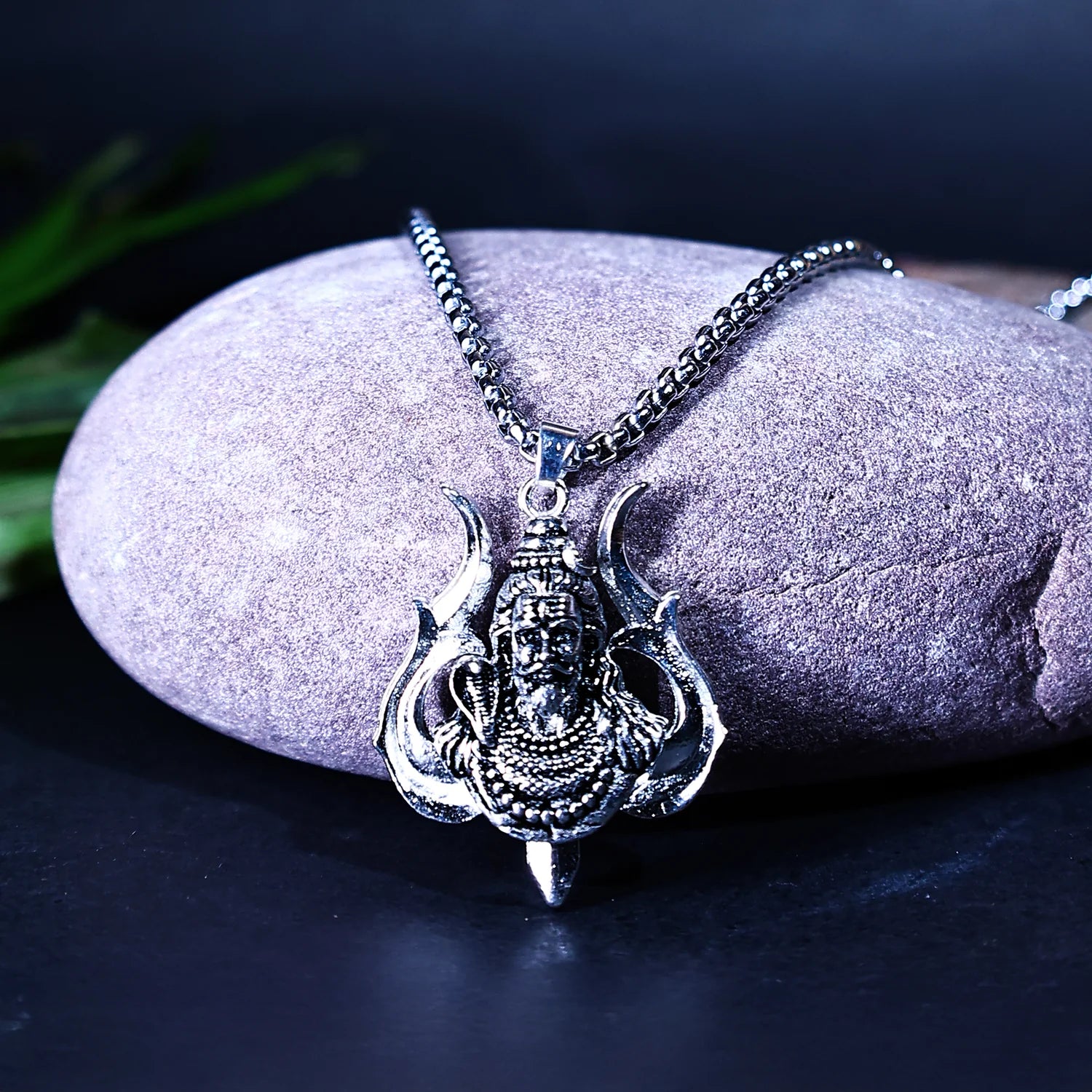 Plated Mahadev Trio Pendant