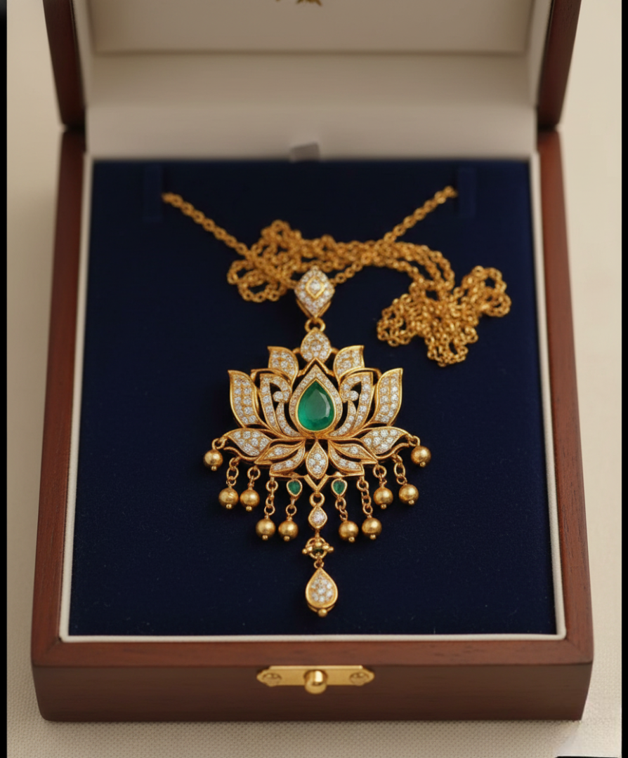 Padme Emerald Heirloom Pendant