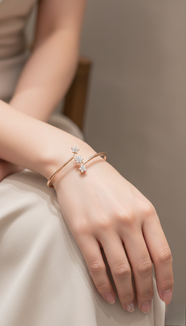 Starlight Blossom Bypass Bangle