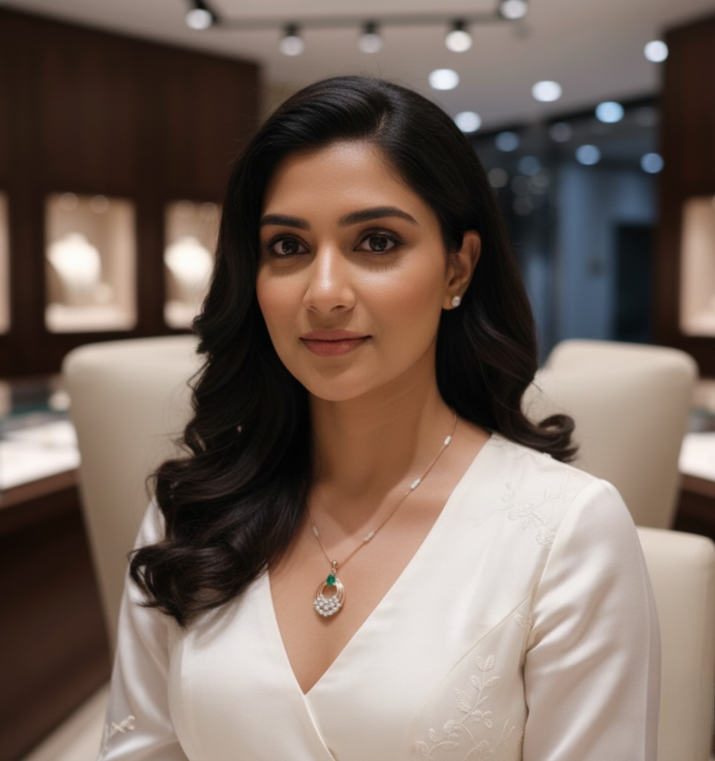 Ethereal Emerald Teardrop Necklace