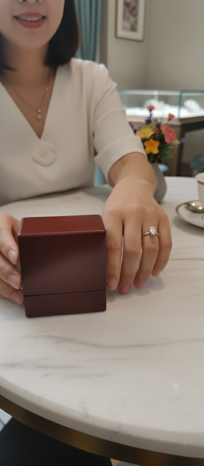 Pear Cut Diamond Solitaire Ring