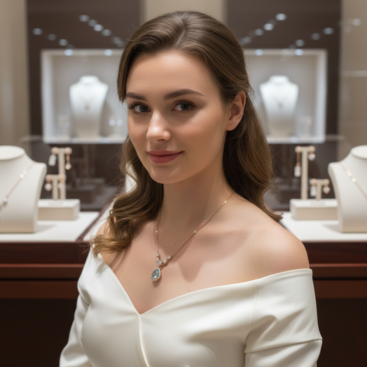 Rose Gold Floral Star Necklace