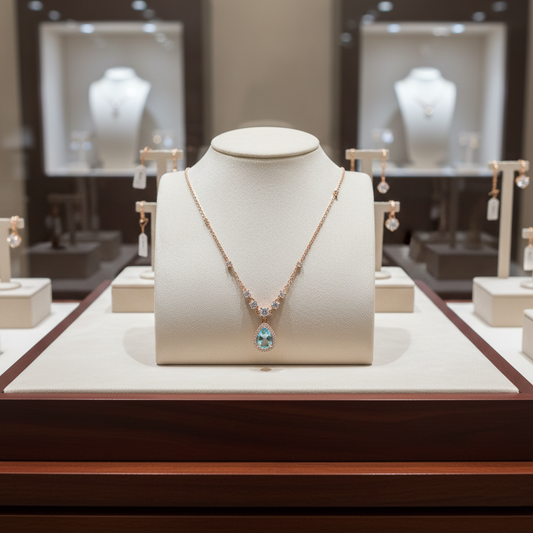 Rose Gold Floral Star Necklace