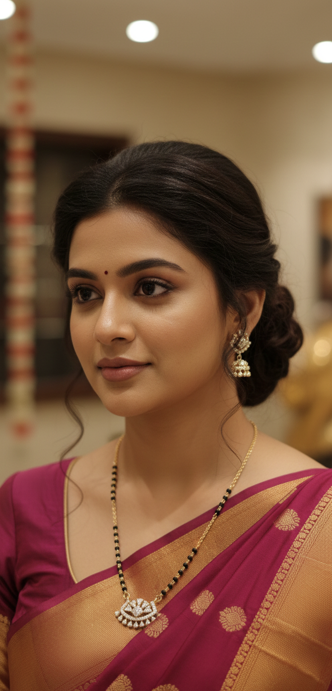 Crescent Bloom Mangalsutra