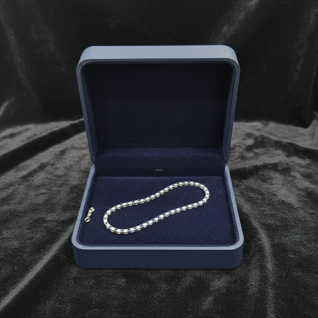 Celestial Sapphire & Diamond Tennis Bracelet