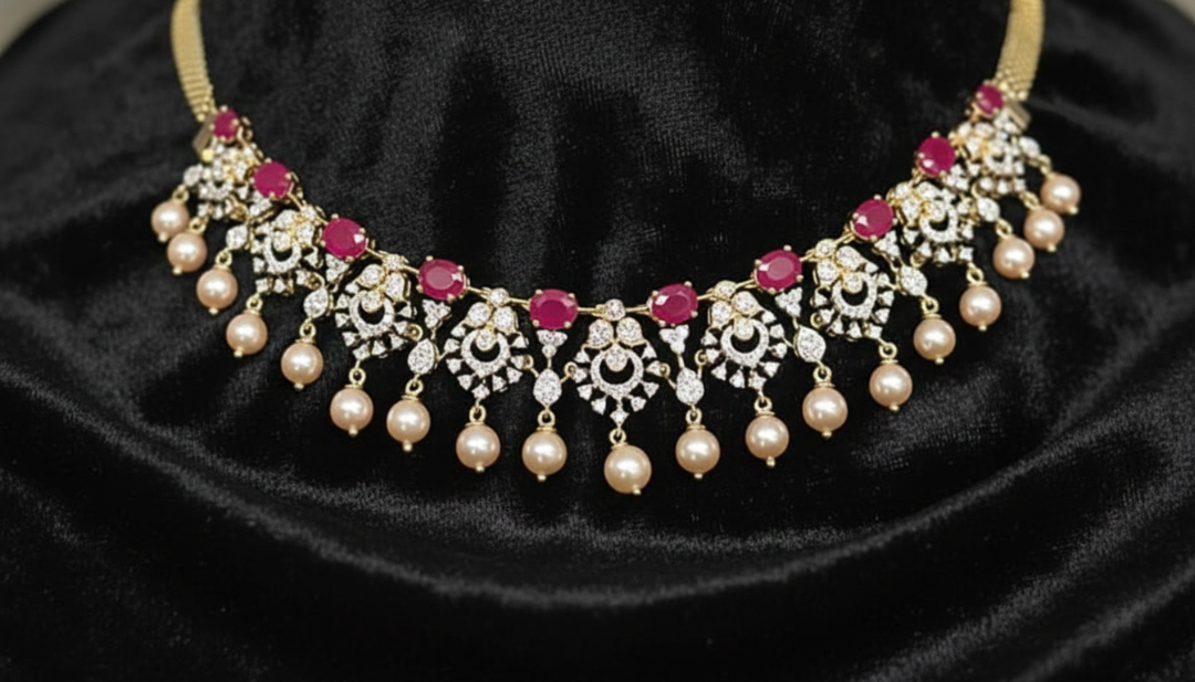 Royal Ruby & Pearl Heritage Necklace