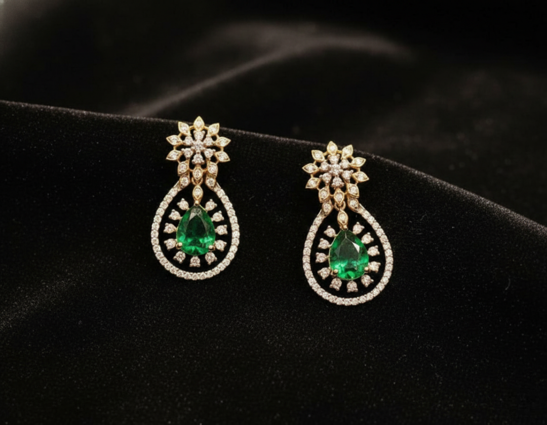 Emerald Majesty Drop Earrings