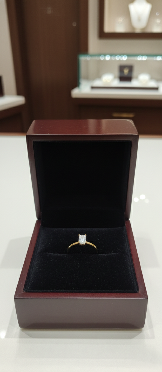 Radiant Cut Diamond Solitaire Ring