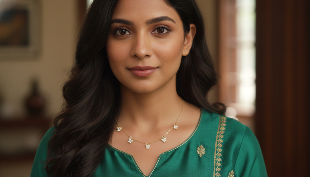 Gold Plated Multi Butterfly Diamond Necklace