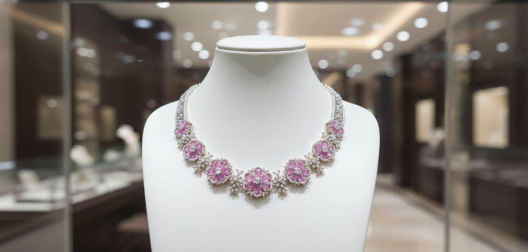 Floral Amethyst Symphony Necklace