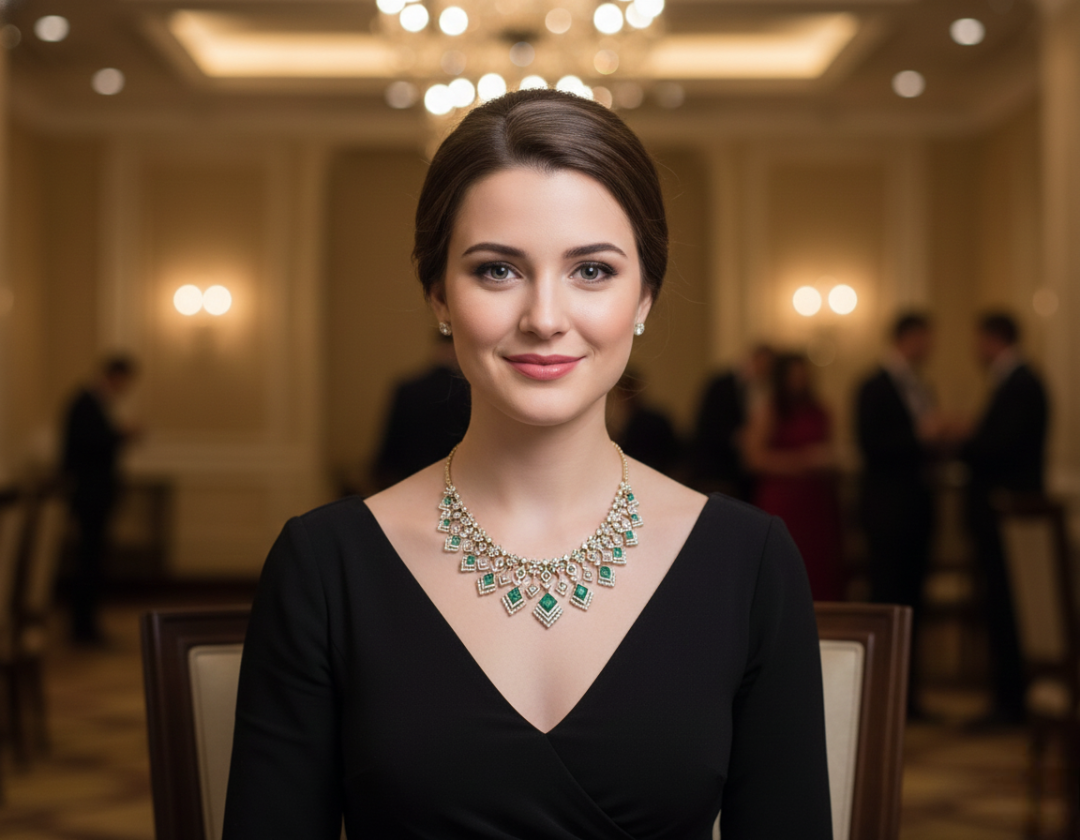 Imperial Emerald Lattice Necklace