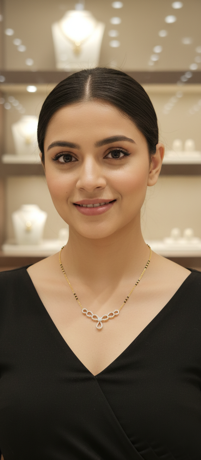 Diamond Cluster Mangalsutra
