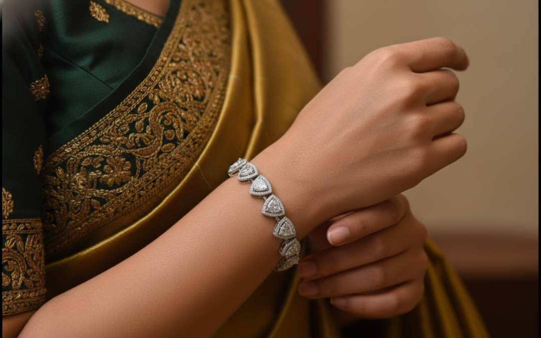 Trillion Halo Heritage Bracelet