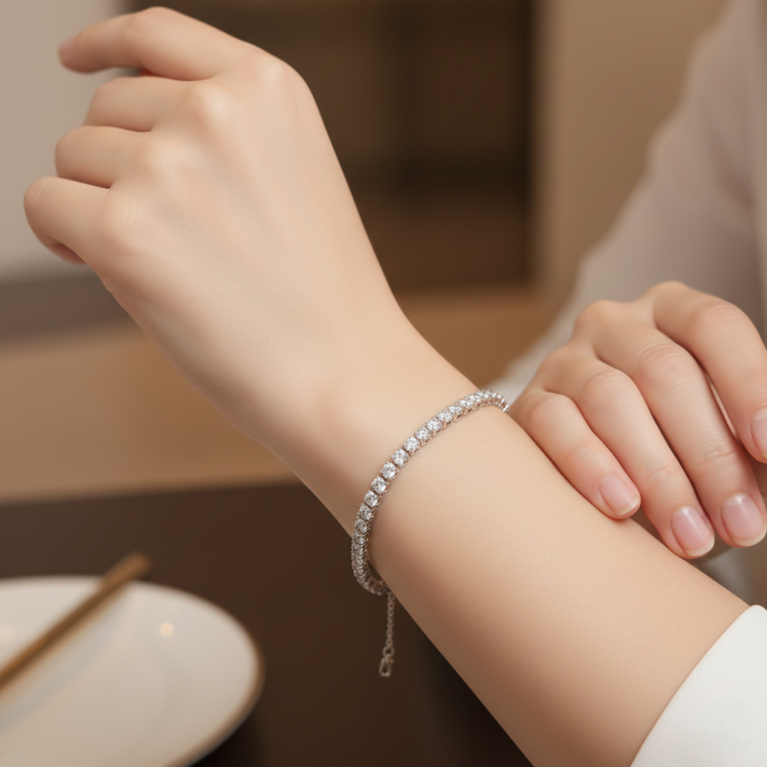 Silver Radiant Tennis Bracelet