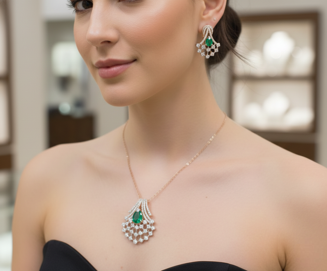 Regency Emerald Cascade Set