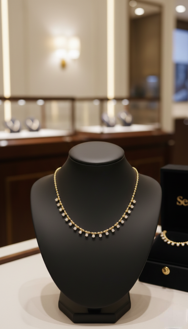 Stardust Dainty Fringe Necklace