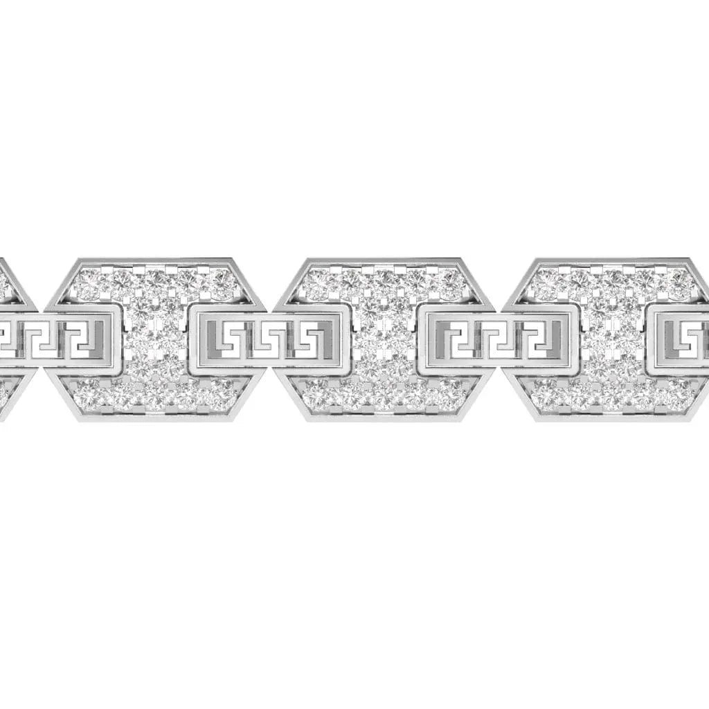 Greek Key Heritage PavΓ© Executive Bracelet