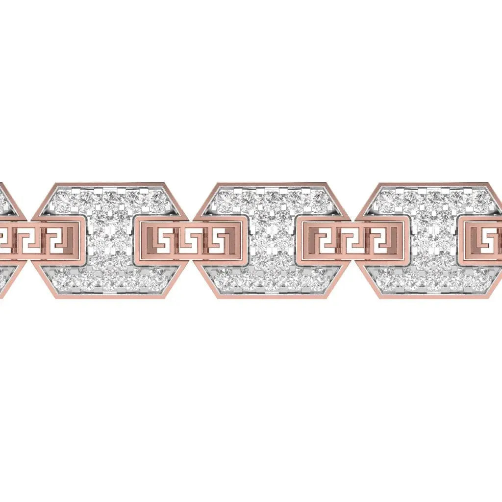 Greek Key Heritage PavΓ© Executive Bracelet