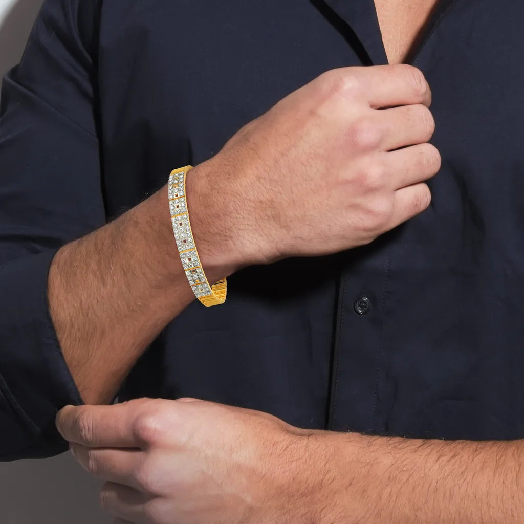 Elite Sovereign Pavé Architectural Bar Bracelet
