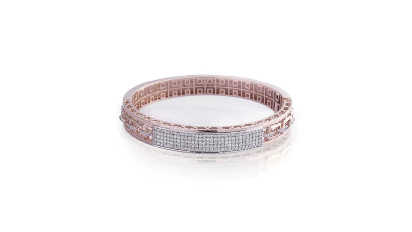 Rose Gold Geometric Kada