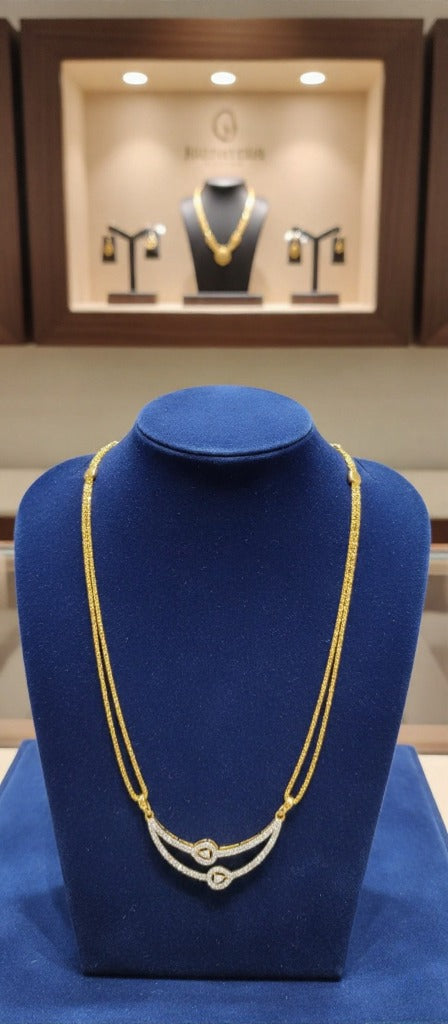 22K Gold Dual Arc Mangalsutra