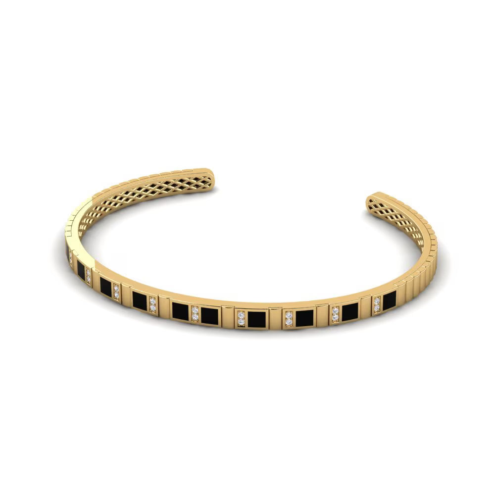 Majestic Mosaic Rose Gold Baguette Round Tennis Bracelet