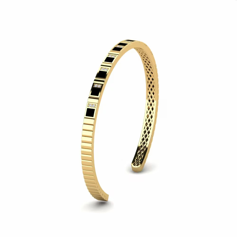 Majestic Mosaic Rose Gold Baguette Round Tennis Bracelet