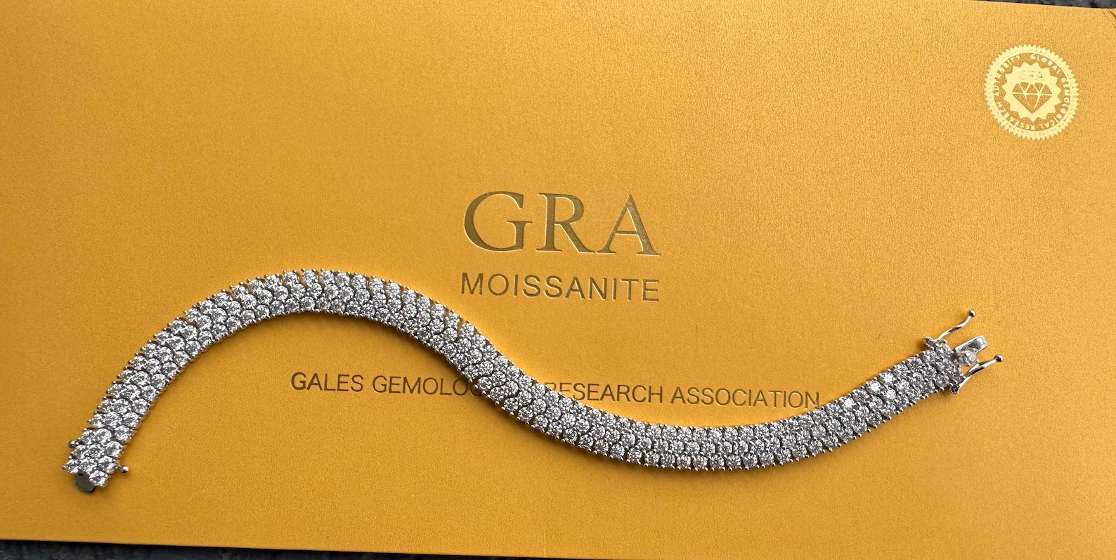 Triple-Row "Glacier" Brilliant-Cut Tennis Bracelet