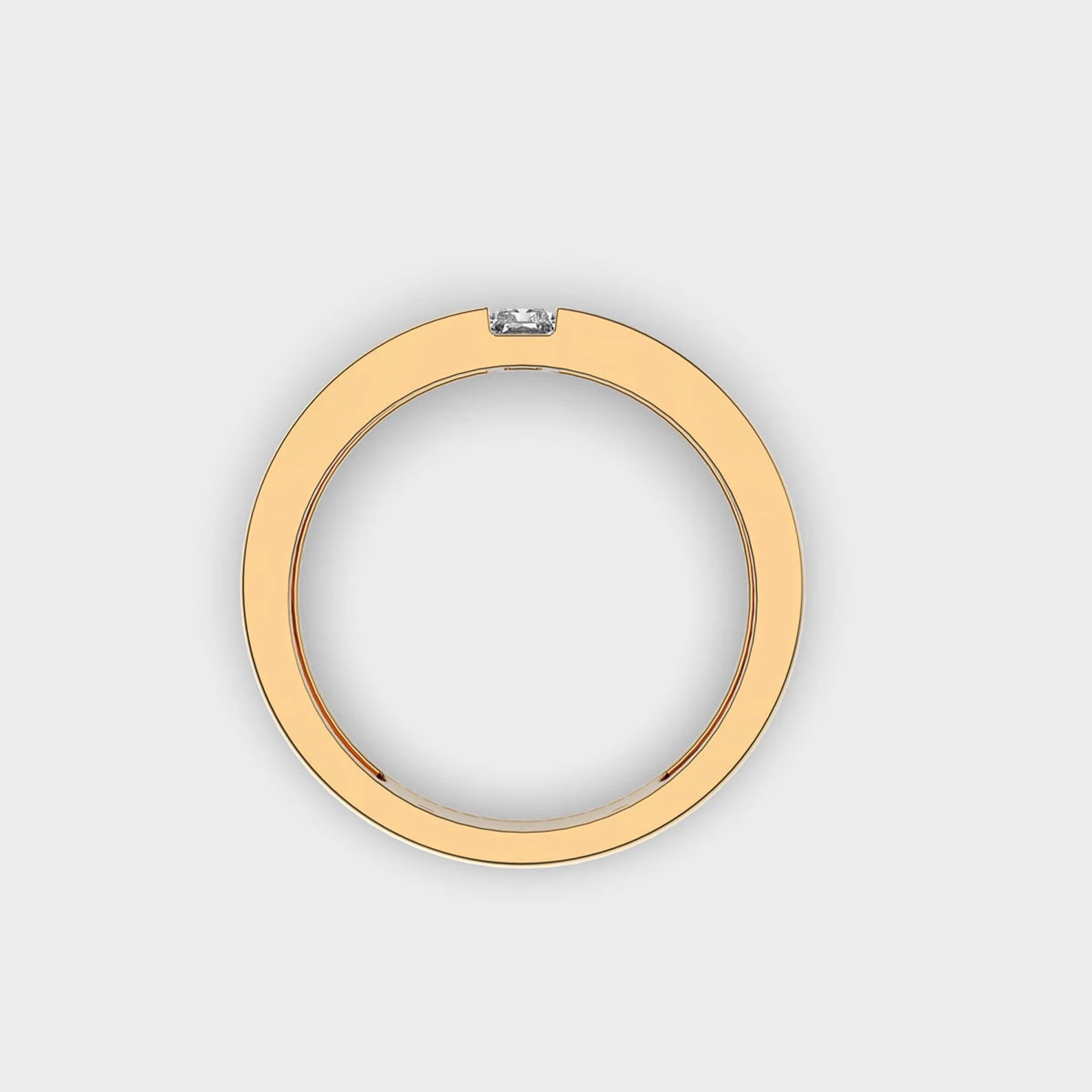 Men’s Princess Cut Architectural Band