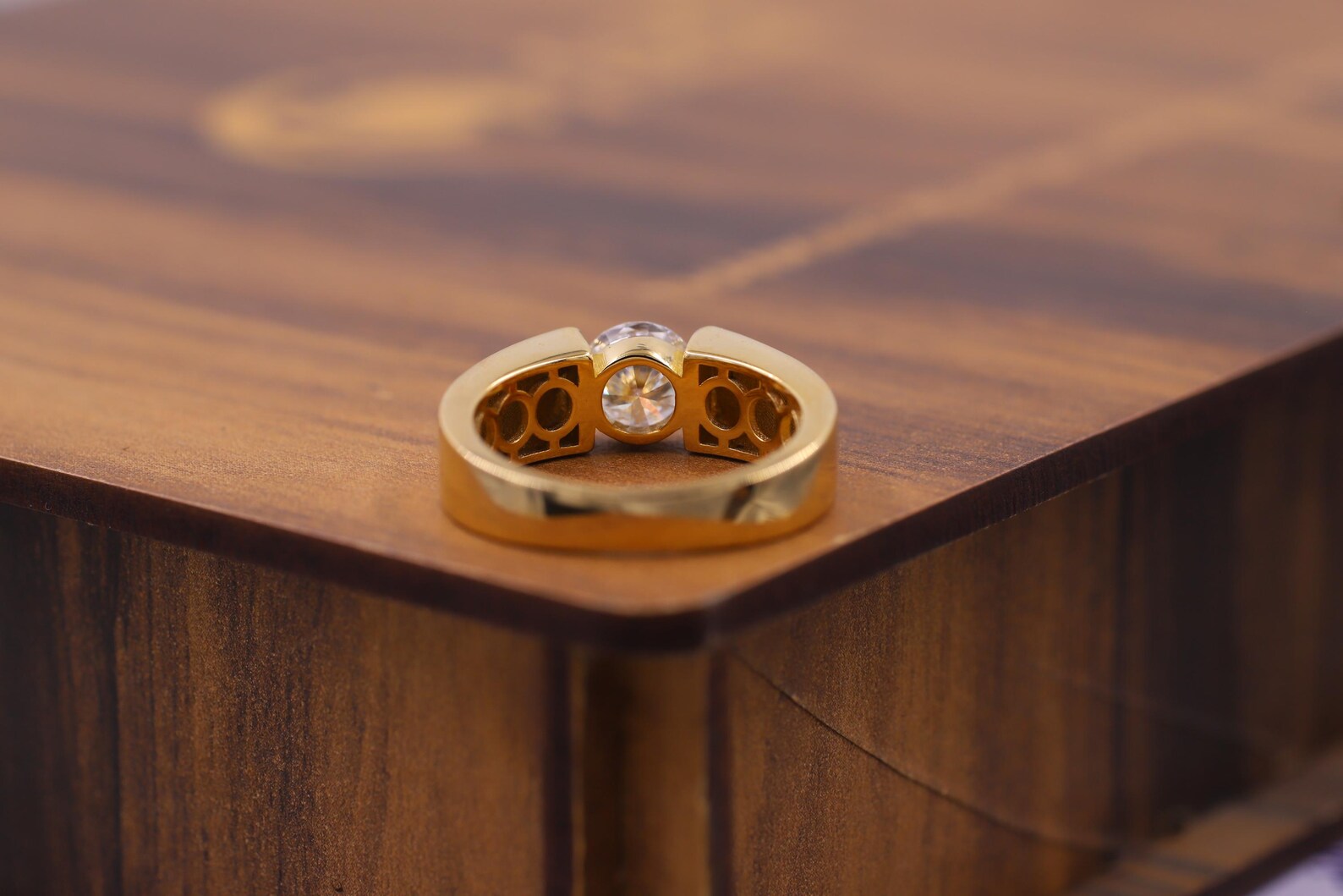 Modern Tension Set Solitaire Ring