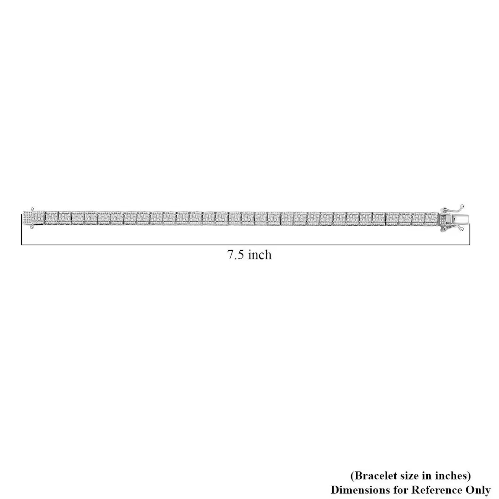 Iced PavΓ© Square Tennis Bracelet