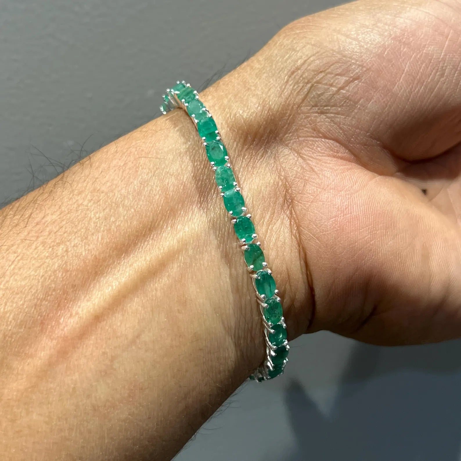 Verdant Oval Tennis Bracelet