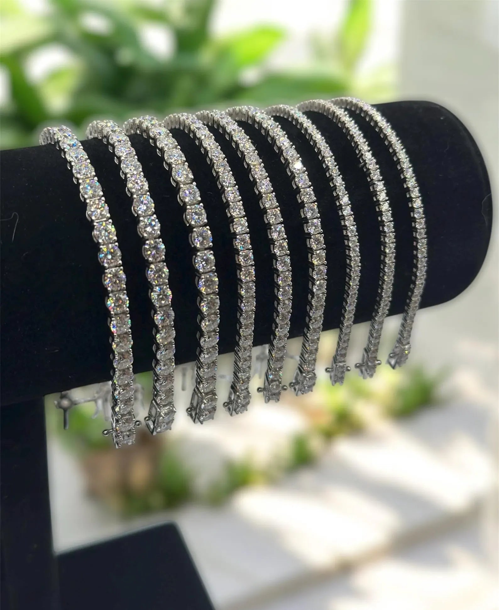 Signature Round Brilliant Tennis Bracelet