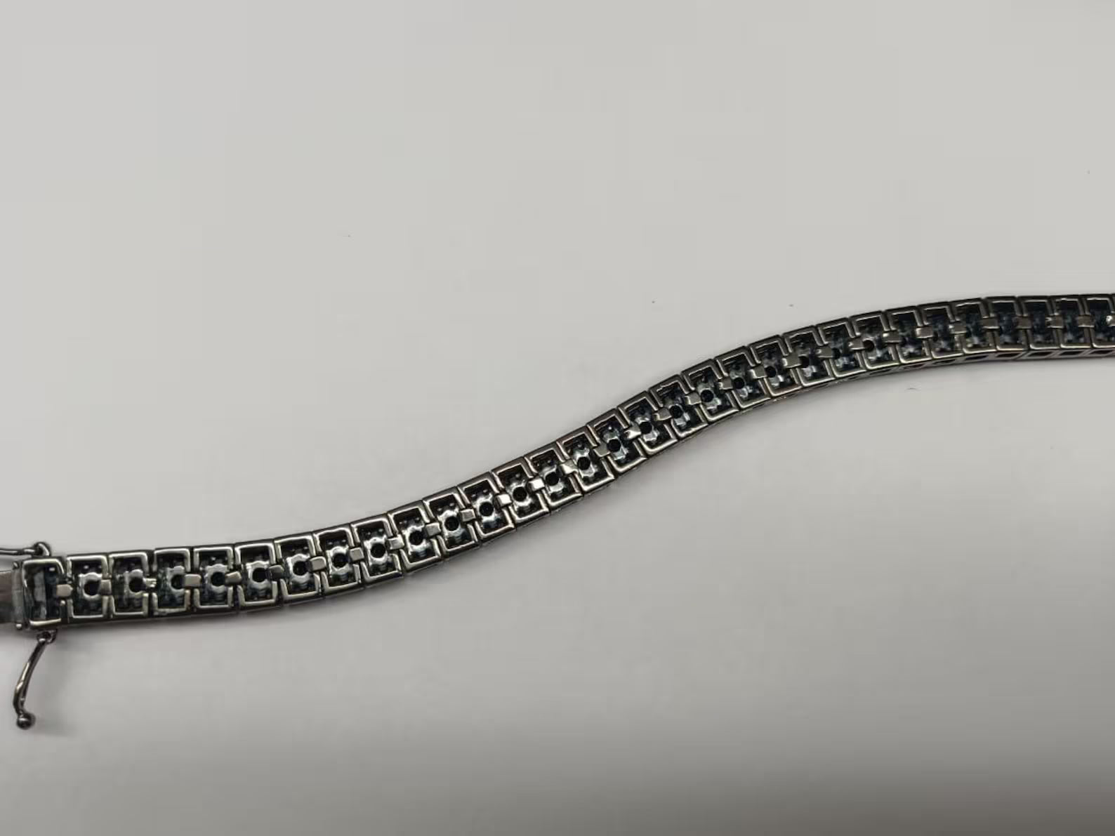 Menβs Obsidian Halo Executive Link Bracelet