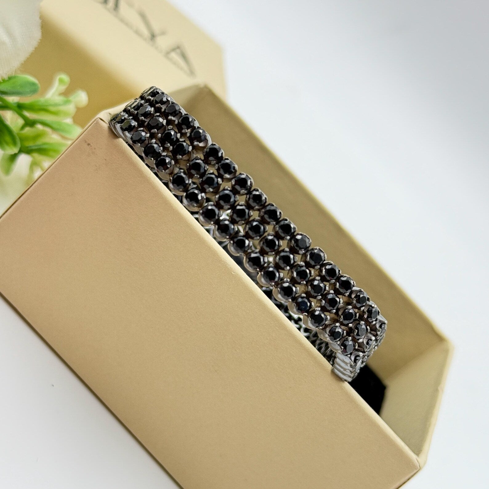 Triple Row Blackout Infinite Onyx Bracelet