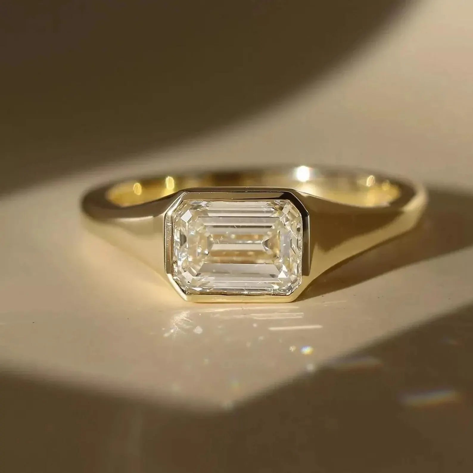 Men’s Princess Cut Architectural Solitaire Ring