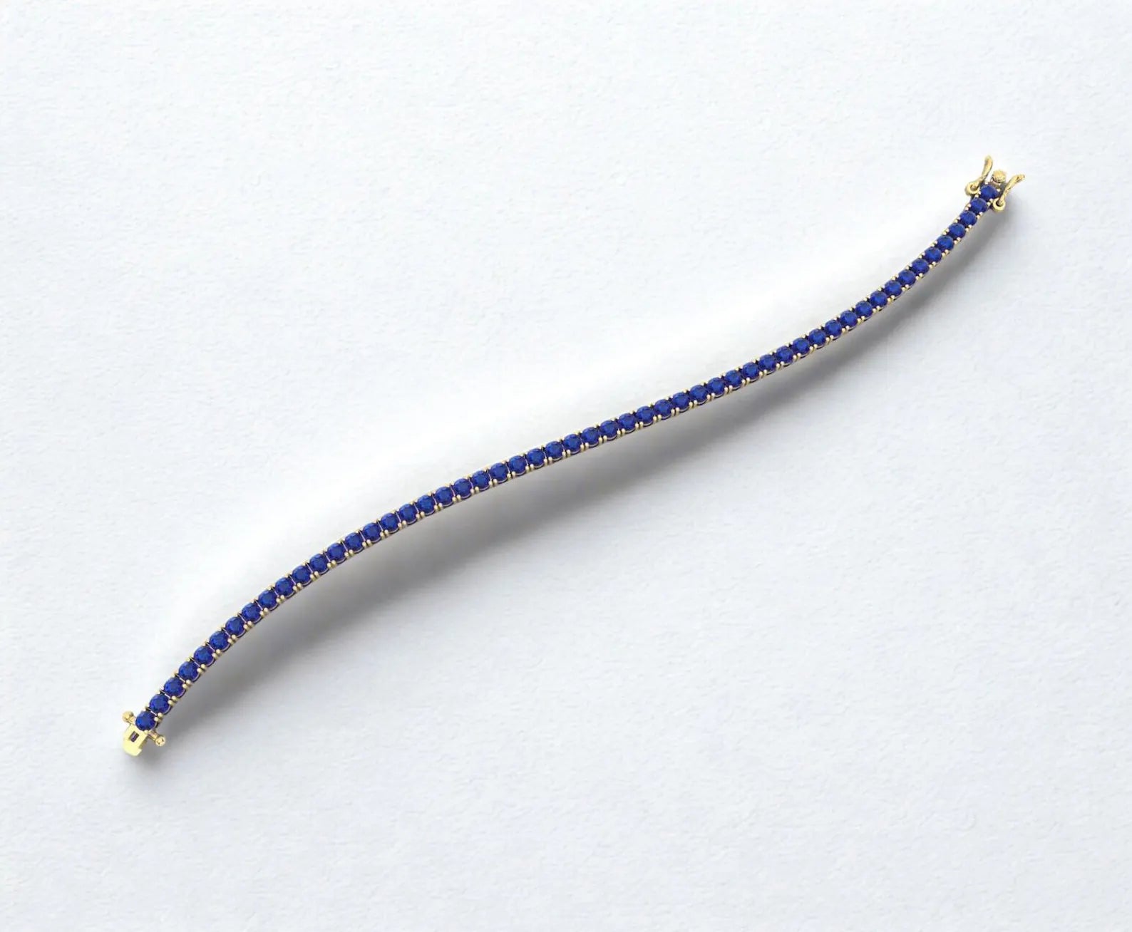 Royal Azure Round Cut Tennis Bracelet