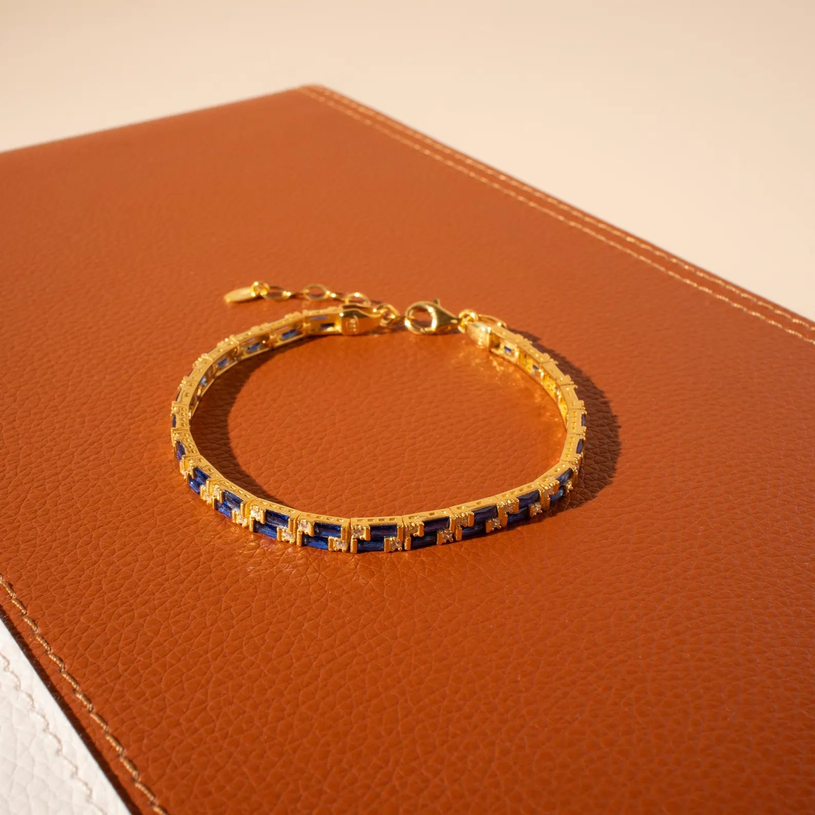 Azure Mosaic Tennis Bracelet