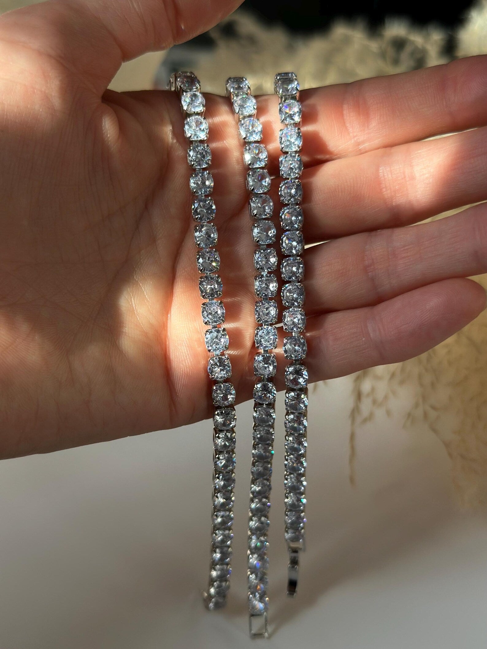 Azure Mosaic Tennis Bracelet