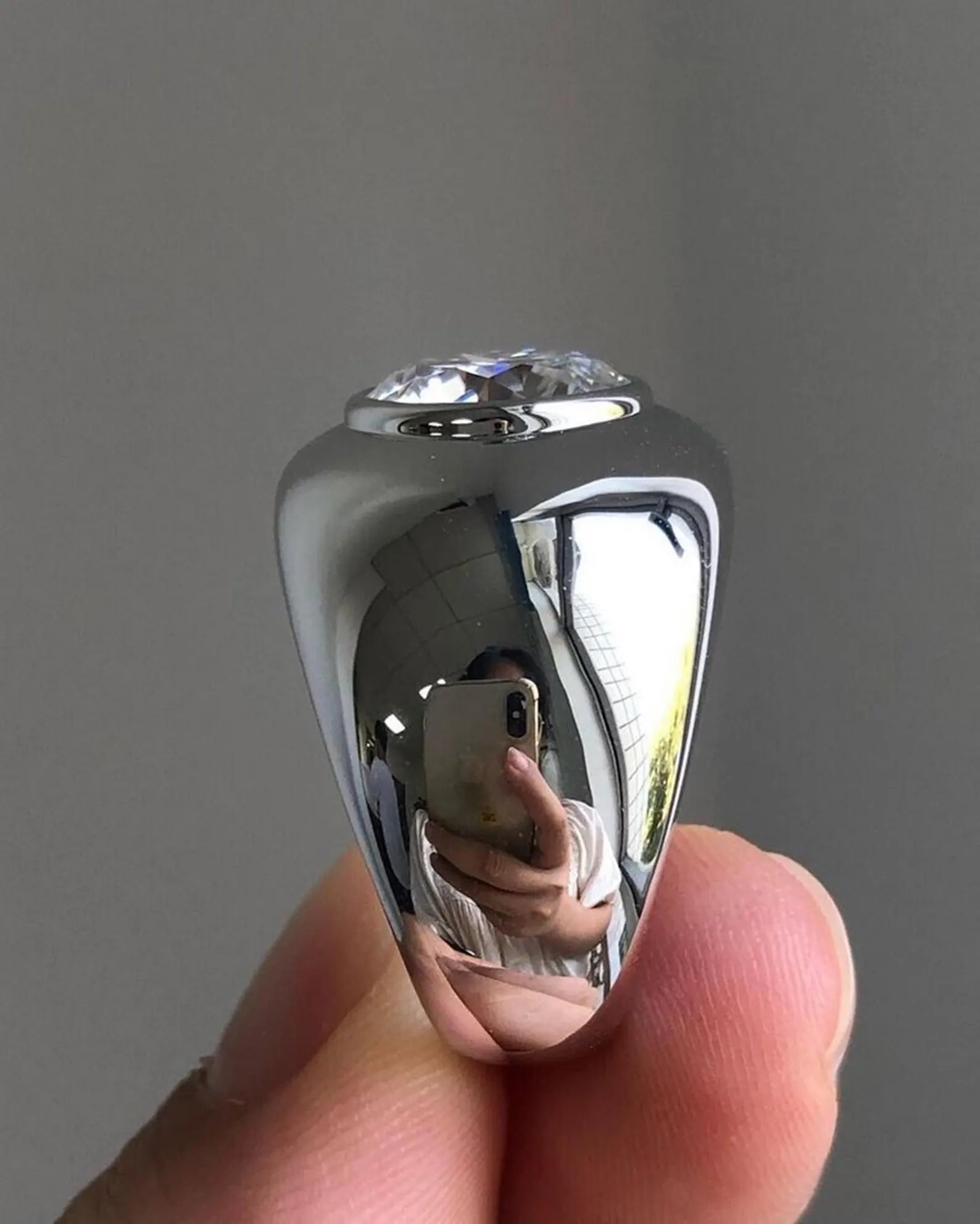 Menβs Bold Dome Solitaire Ring