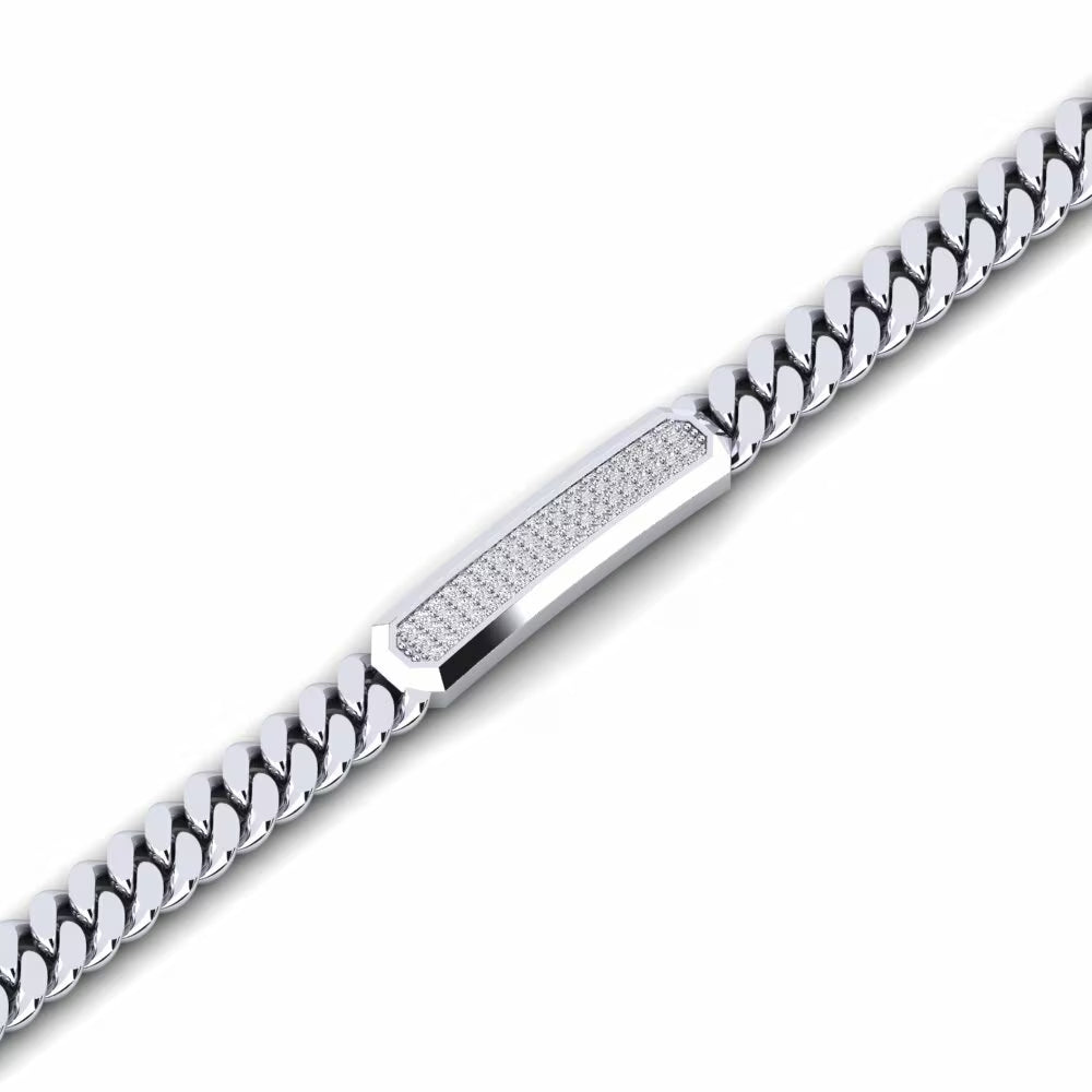 Armored PavΓ© Curb Bracelet