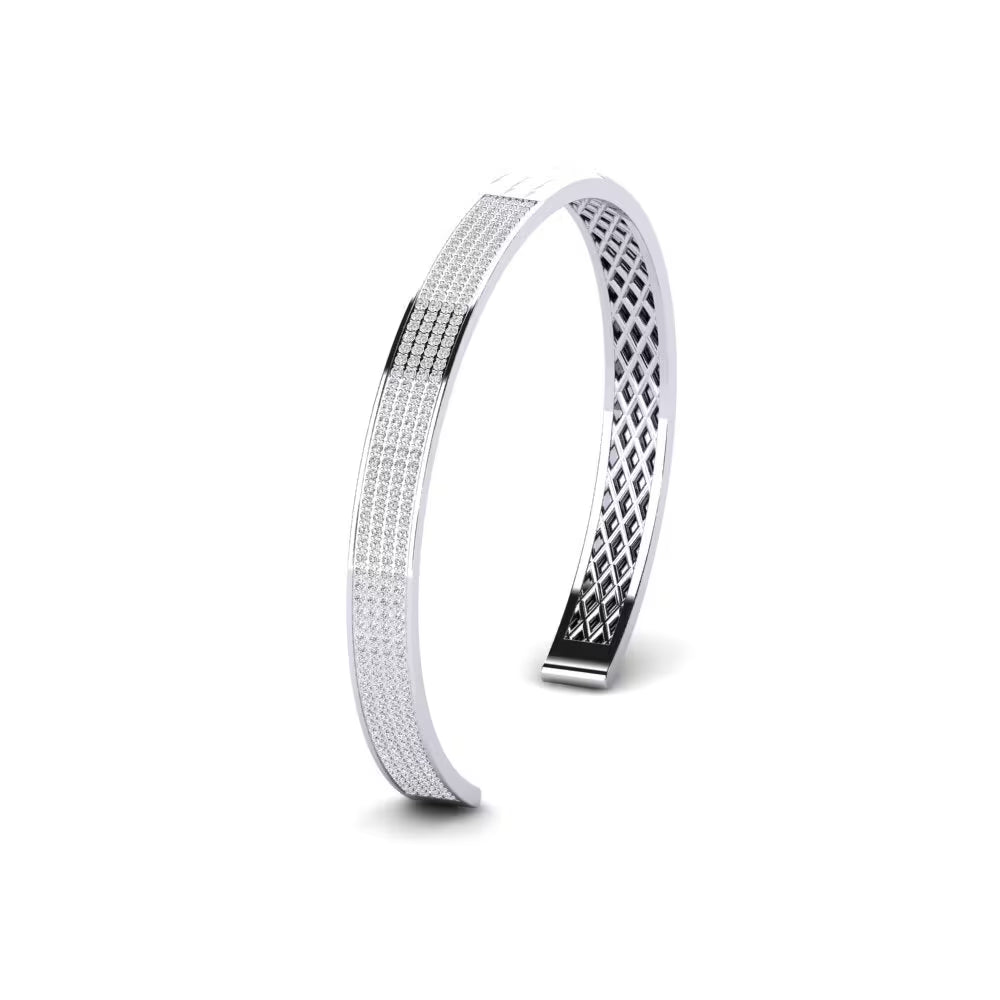 Titan Pyramid Geometric PavΓ© Cuff