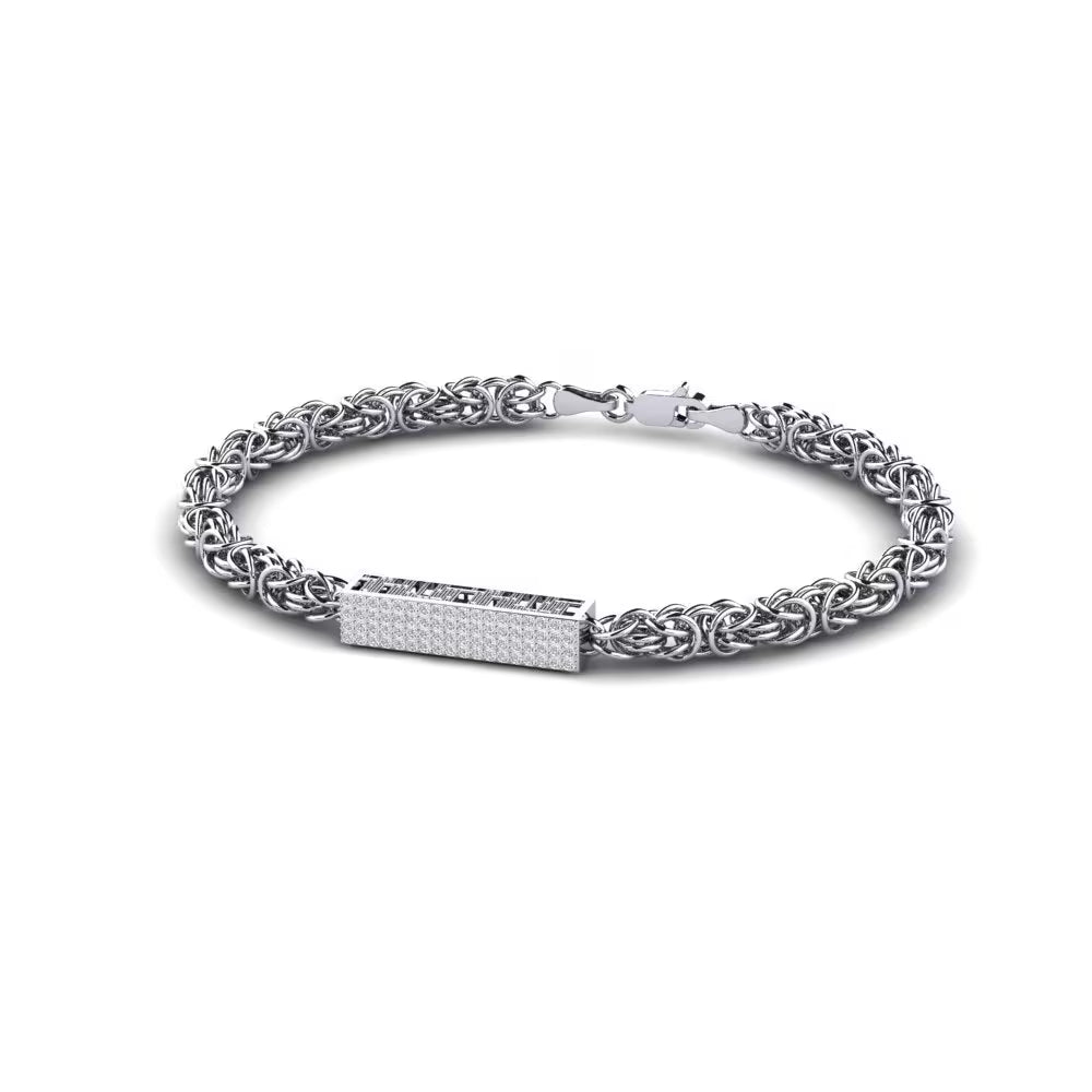 Byzantine Frost PavΓ© Bar Bracelet