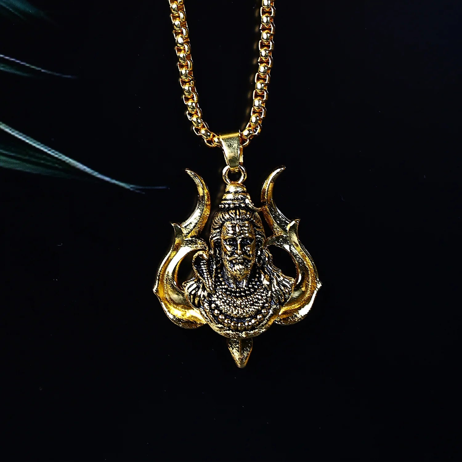 Plated Mahadev Trio Pendant