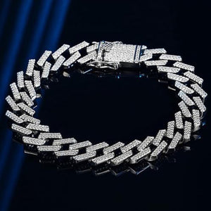Iced Out Cuban Link Diamond Bracelet