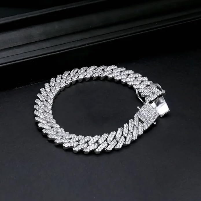 Iced Out Cuban Link Diamond Bracelet