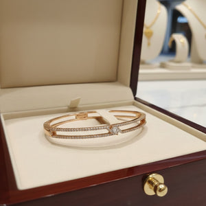 Rose Gold Sparkling Tennis Bracelet