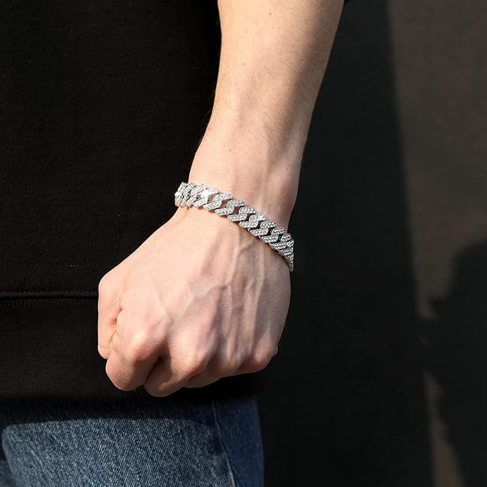 Iced Out Cuban Link Diamond Bracelet