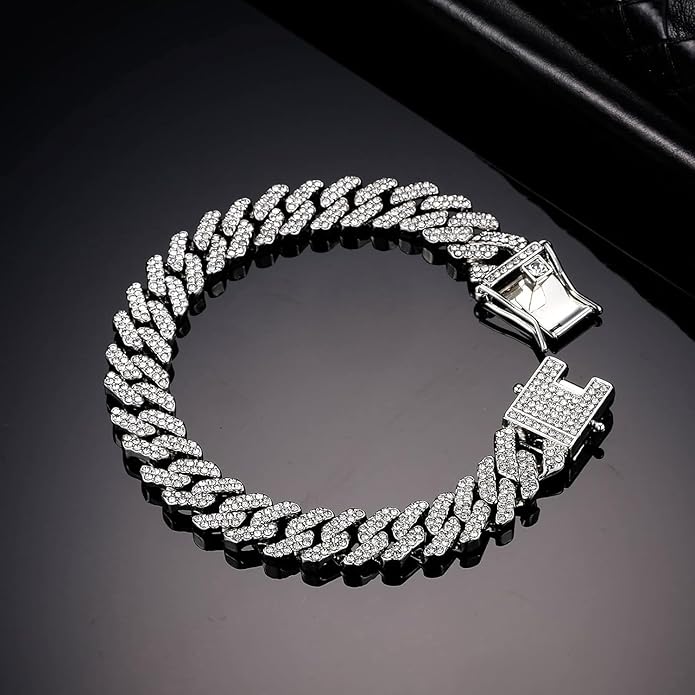 Iced Out Cuban Link Diamond Bracelet