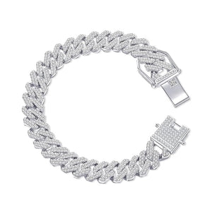 Iced Out Cuban Link Diamond Bracelet